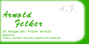 arnold felker business card